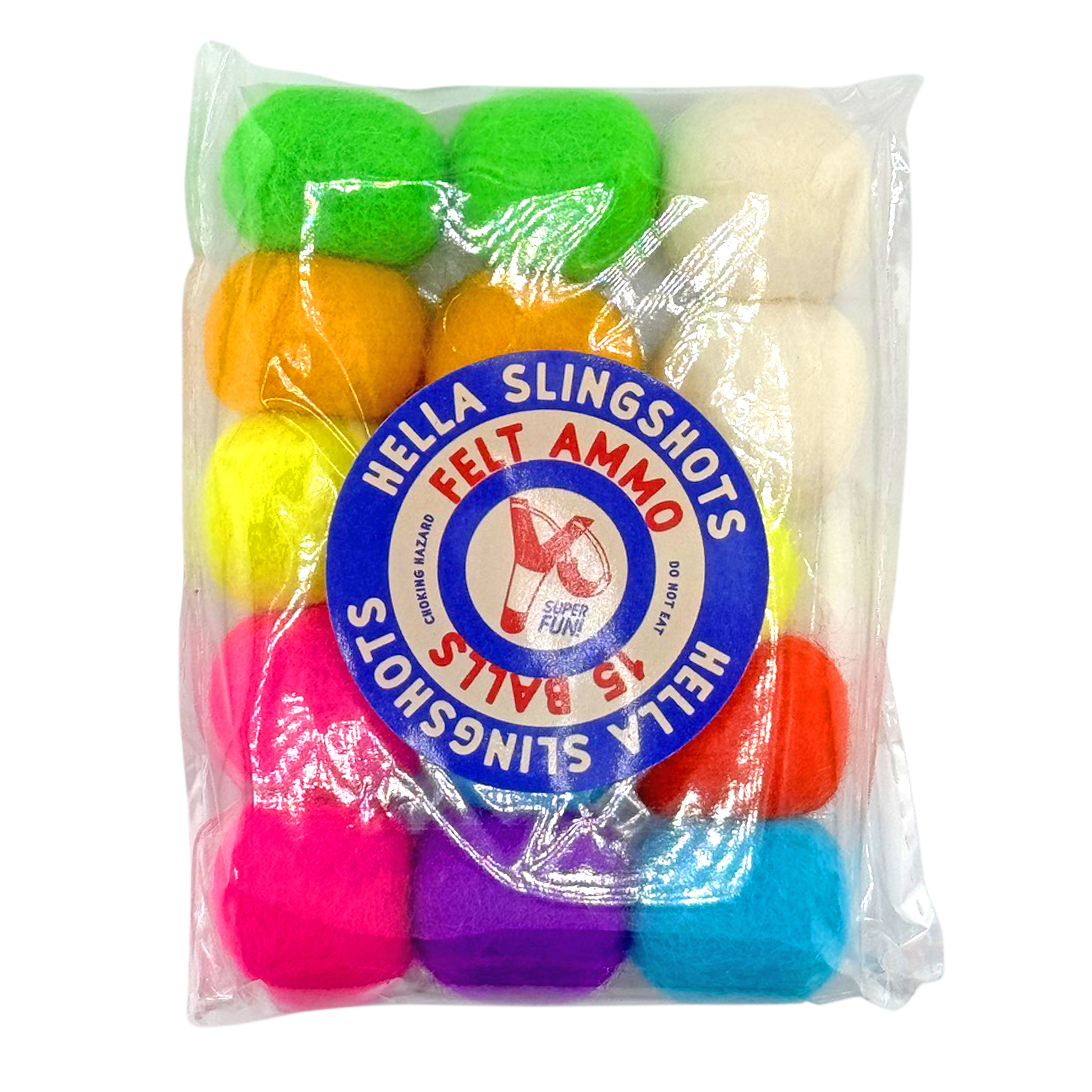 Felt Ball Slingshots Ammo - 15 Balls - Hella Slingshots