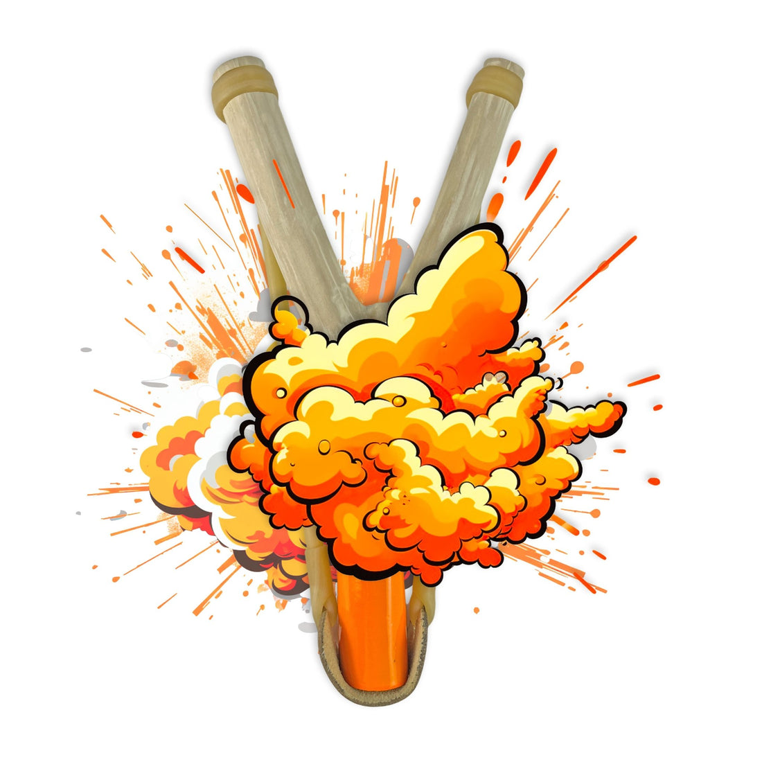 Neon Orange Slingshot (pack of 5) - Hella Slingshots