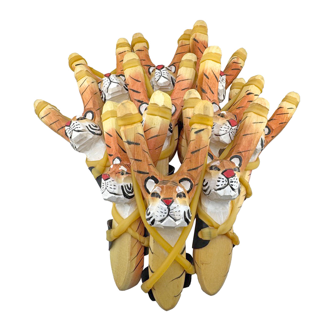 Wooden Tiger Slingshot Unpackaged (pack of 10) - Hella Slingshots
