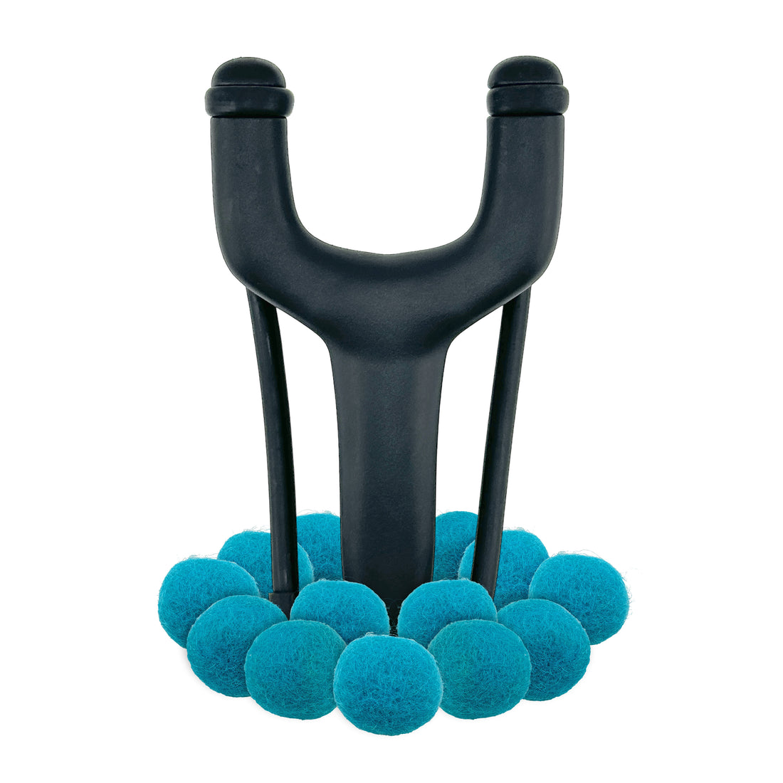 Black Trouble Maker Slingshot + Felt Ammo - Hella Slingshots