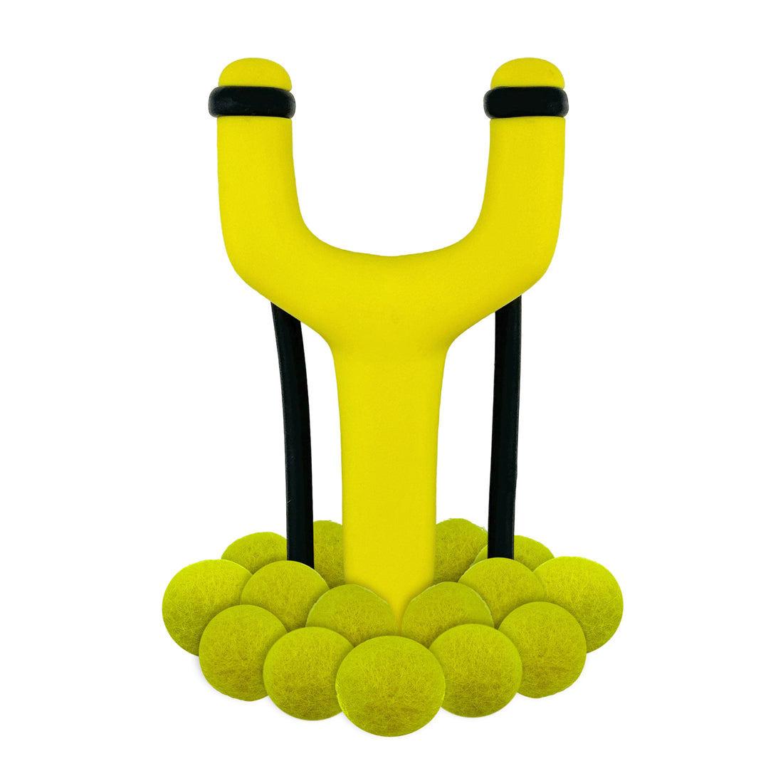 Neon Yellow Trouble Maker Slingshot + Felt Ammo - Hella Slingshots