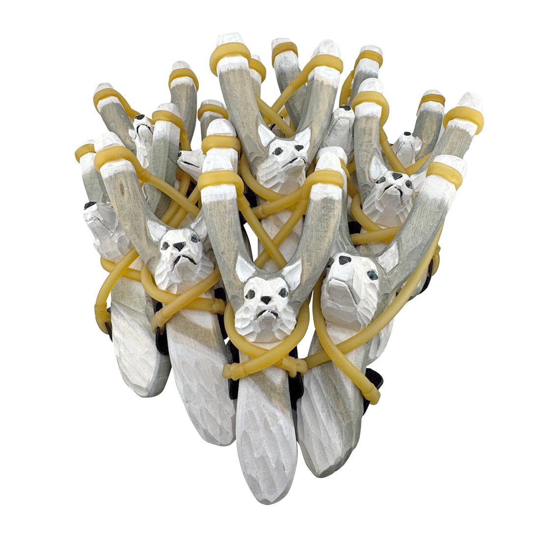Wooden Wolf Slingshot Unpackaged (pack of 10) - Hella Slingshots